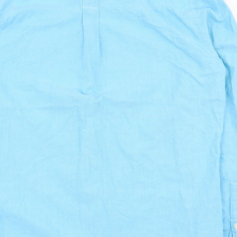 Red Herring Mens Blue  Cotton  Button-Up Size XL Collared Button