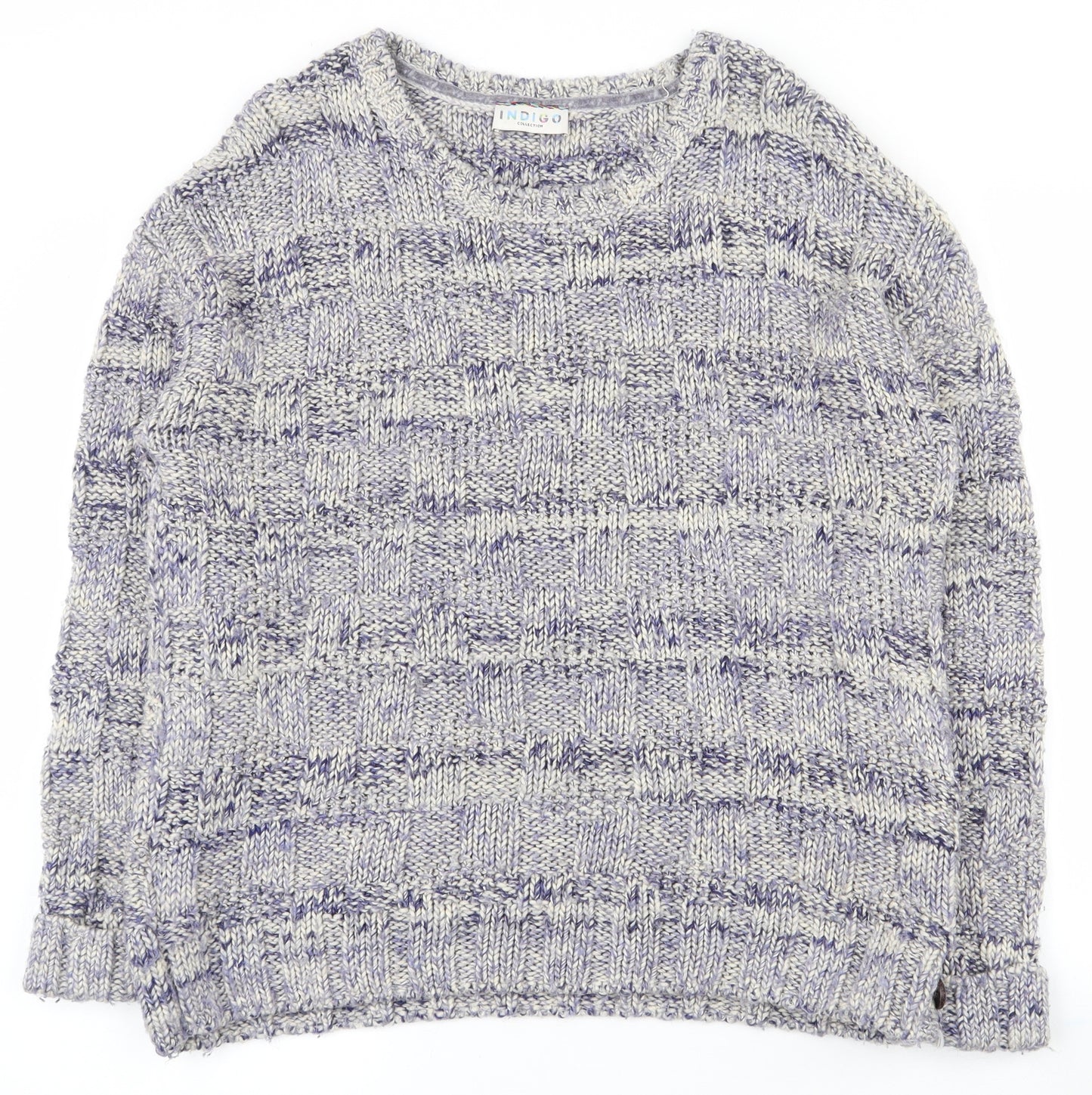 Marks and Spencer Womens Multicoloured Round Neck  Acrylic Pullover Jumper Size 16