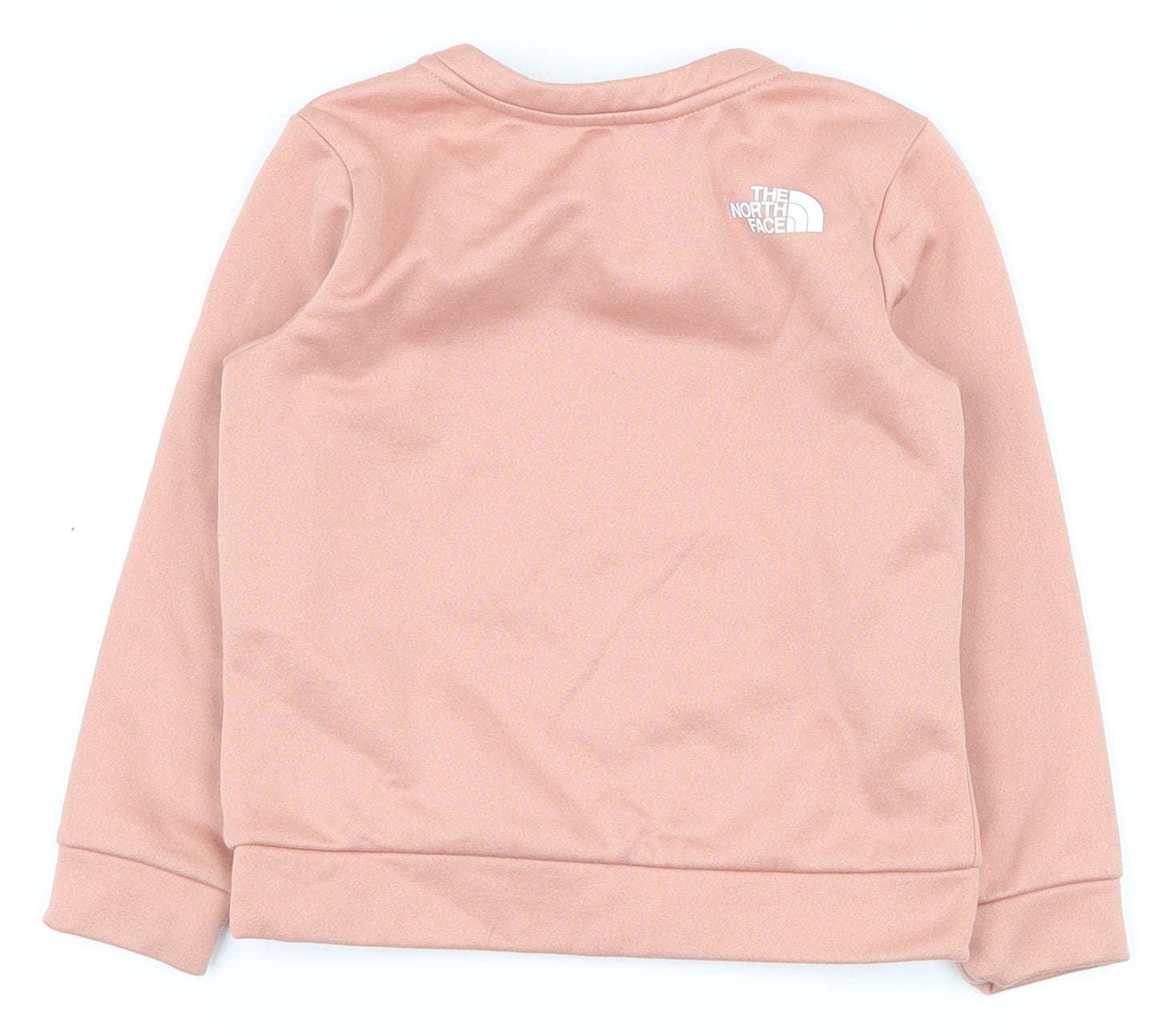 The North Face Girls Pink  100% Polyester Pullover Sweatshirt Size 3 Years  Snap