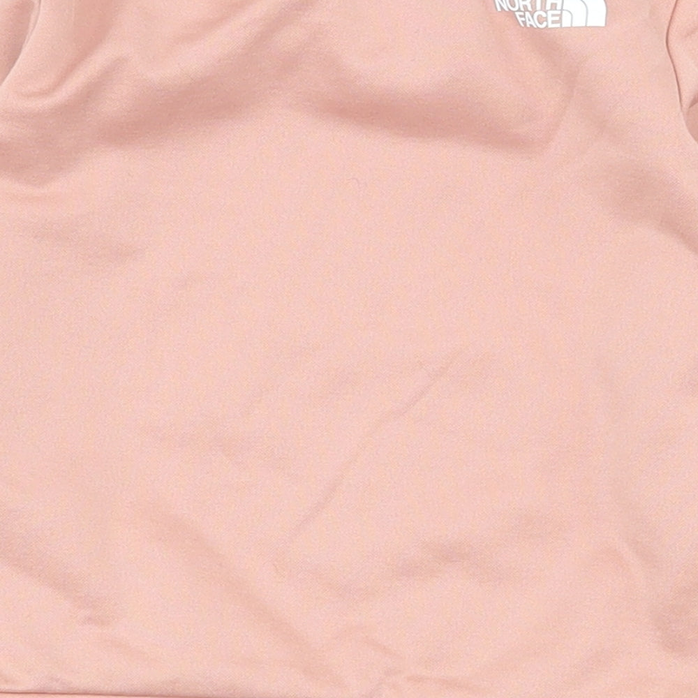 The North Face Girls Pink  100% Polyester Pullover Sweatshirt Size 3 Years  Snap