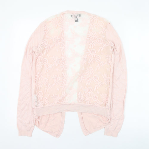 New Look Womens Pink Square Neck  Viscose Cardigan Jumper Size 6