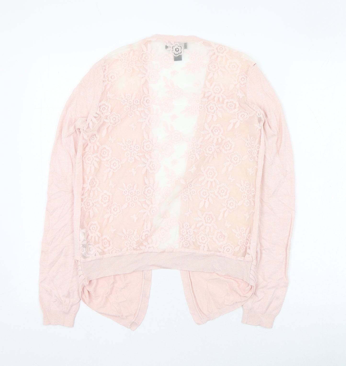 New Look Womens Pink Square Neck  Viscose Cardigan Jumper Size 6