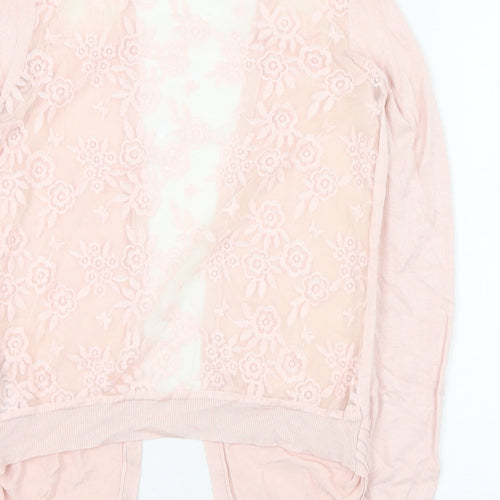 New Look Womens Pink Square Neck  Viscose Cardigan Jumper Size 6