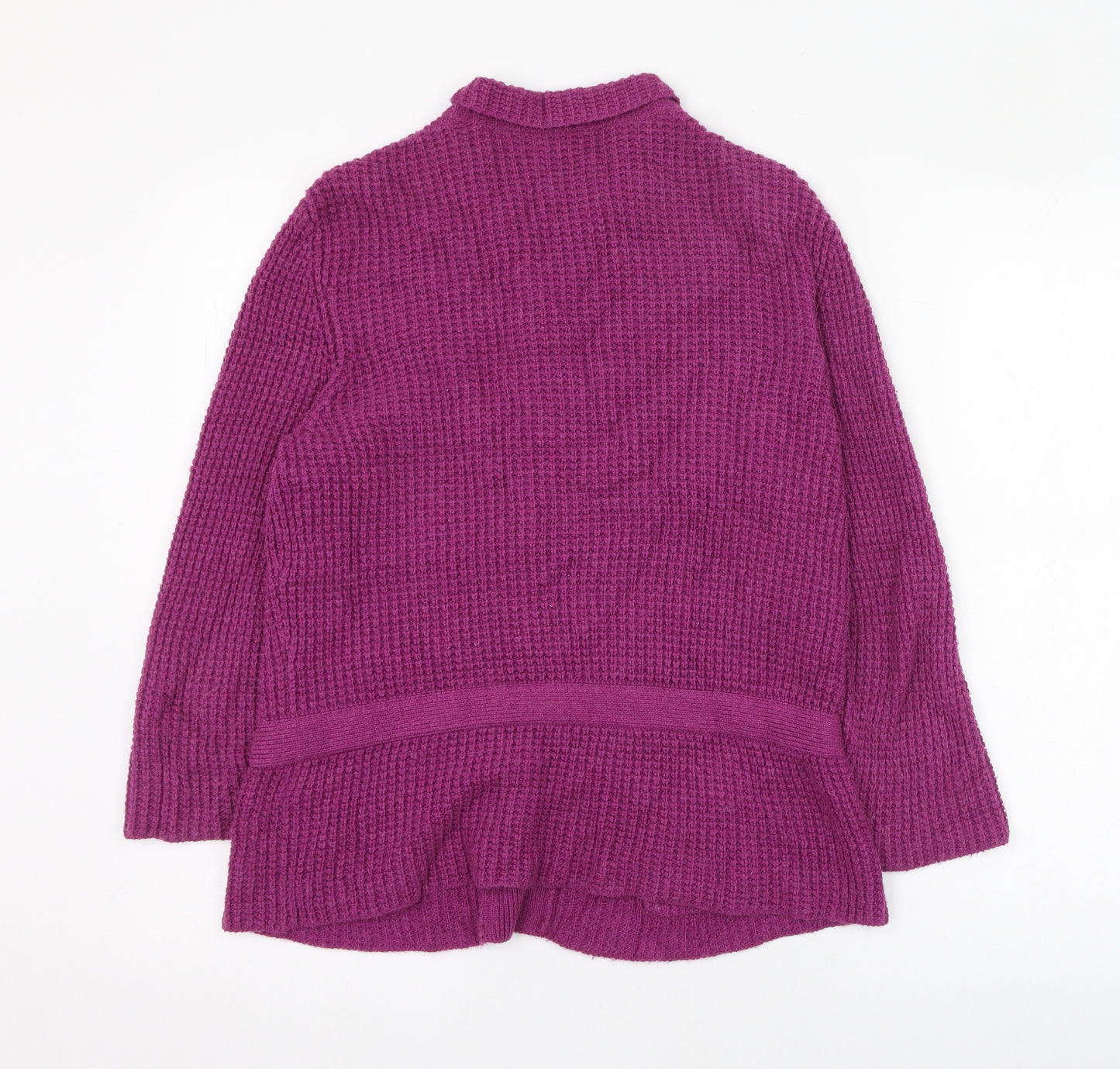 Boden Womens Purple Collared  Cotton Cardigan Jumper Size 14