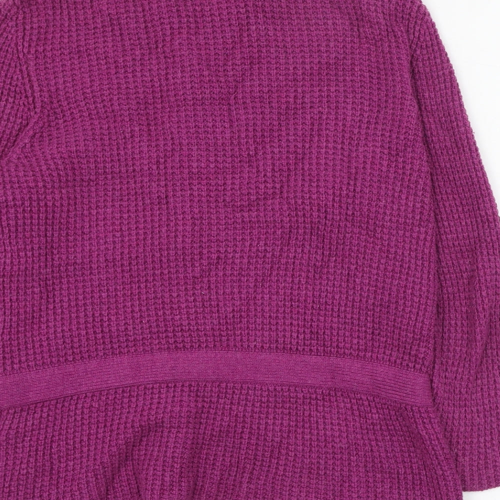 Boden Womens Purple Collared  Cotton Cardigan Jumper Size 14
