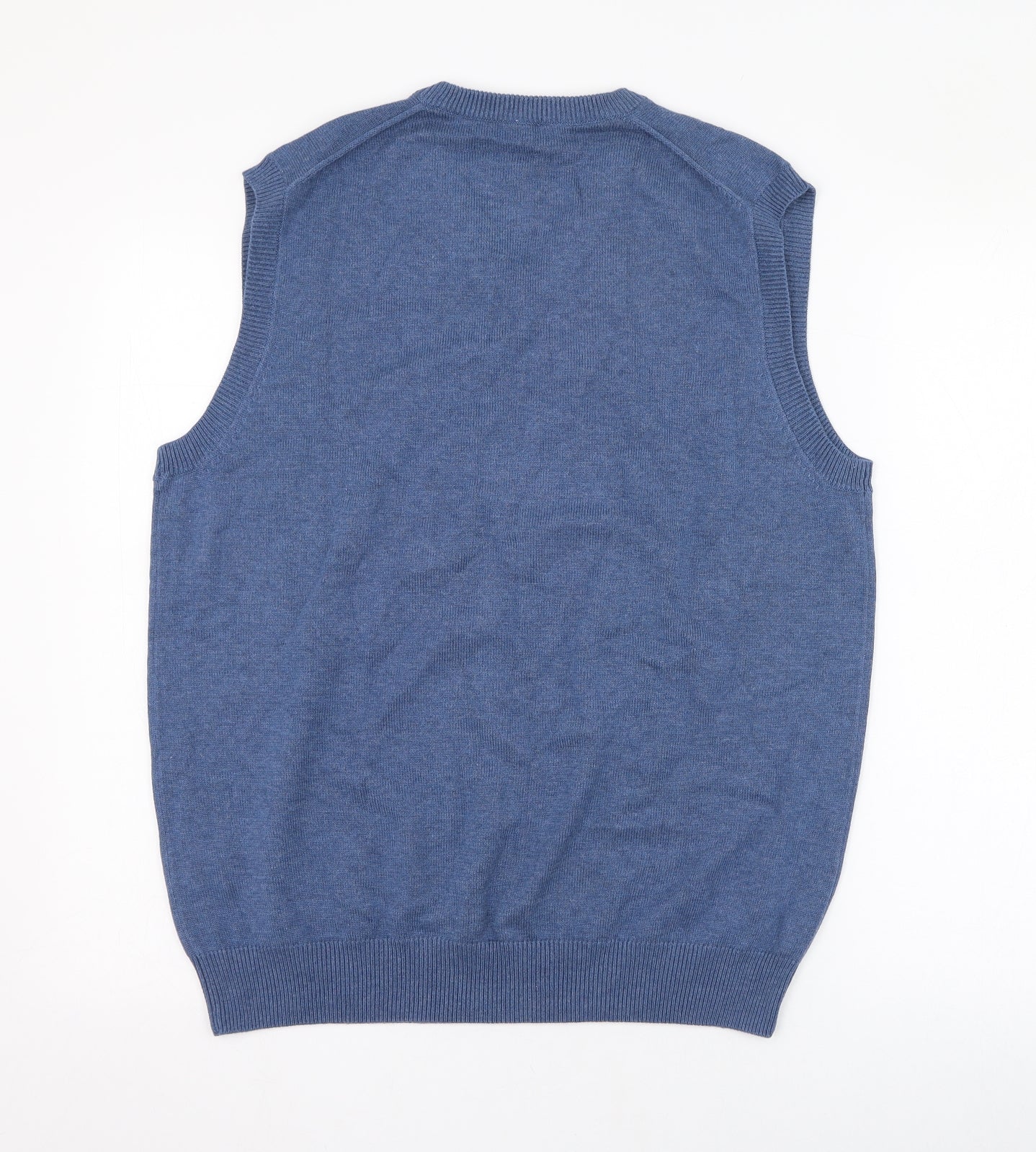 Wolsey Mens Blue V-Neck  Cotton Vest Jumper Size M