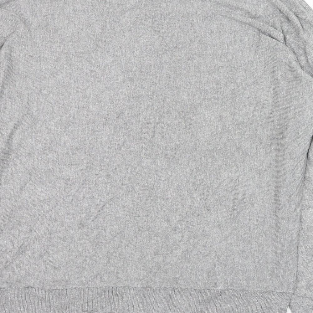 Noisy may Womens Grey Round Neck  Viscose Pullover Jumper Size L