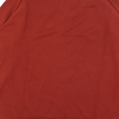 Country Trader Mens Red V-Neck  Acrylic Pullover Jumper Size M