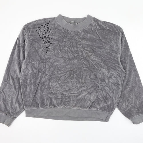 Amara Reya Womens Grey  Polyester Pullover Sweatshirt Size 16  Pullover - Star