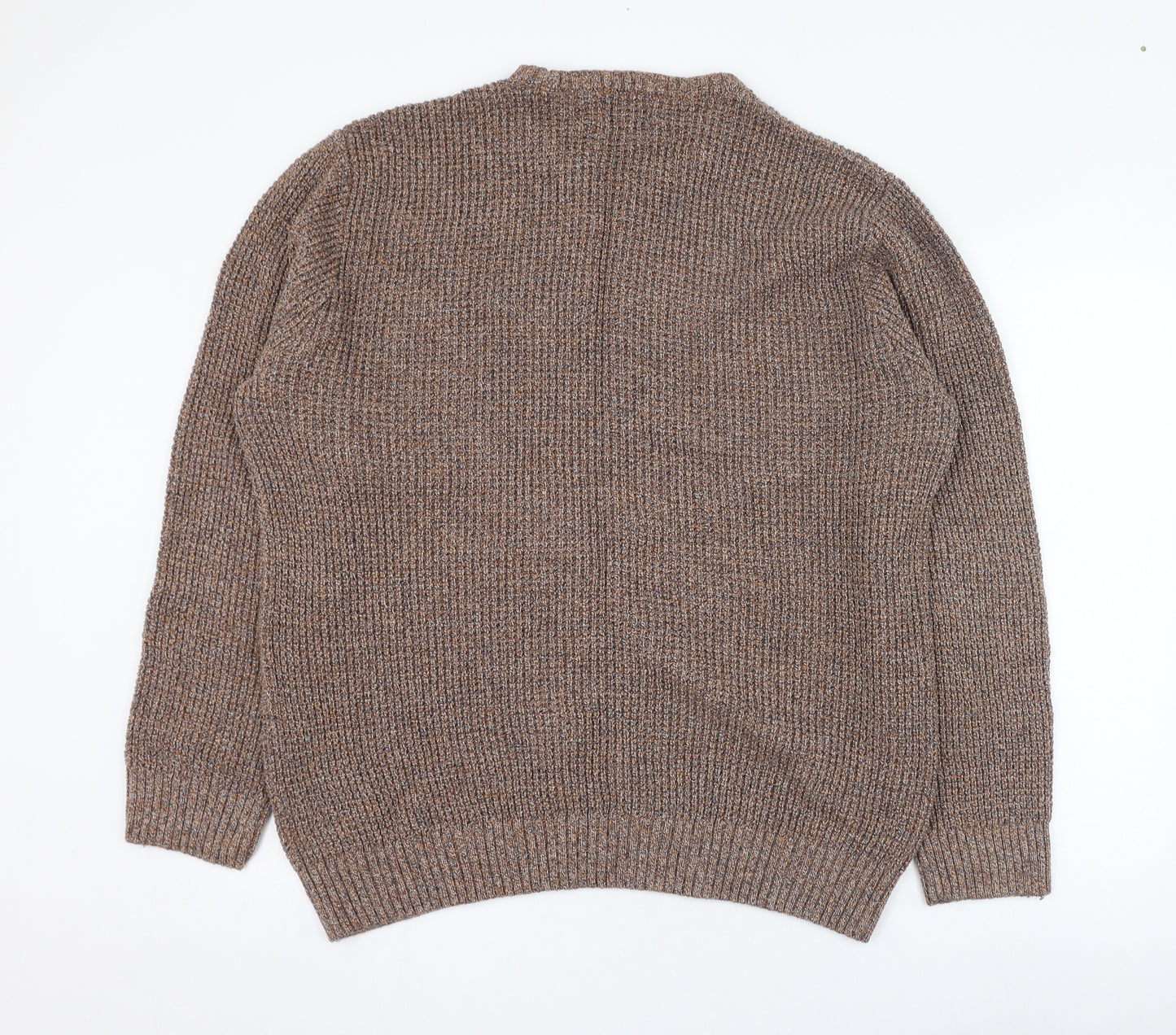 Marks and Spencer Mens Orange Round Neck  Cotton Pullover Jumper Size 2XL