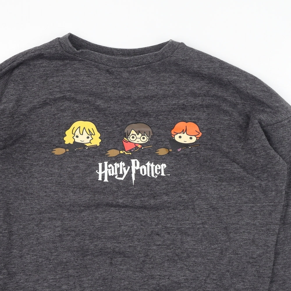 Primark Womens Grey  Polyester Pullover Sweatshirt Size 6  Pullover - Harry Potter