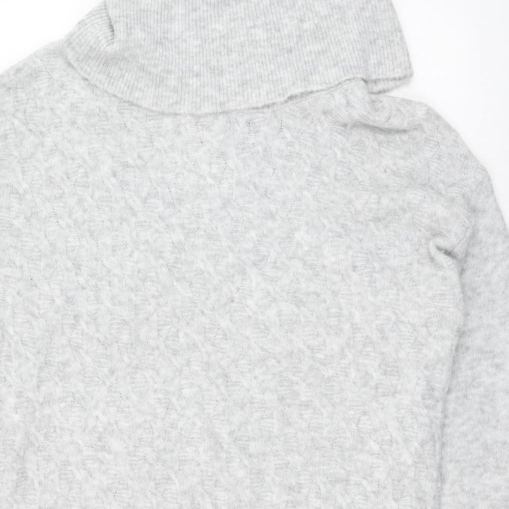 Beach Cove Womens Grey  Polyester Jumper Dress  Size 12  Roll Neck Pullover