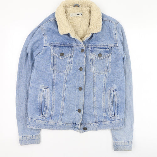 Topshop Womens Blue   Jacket  Size 10  Button