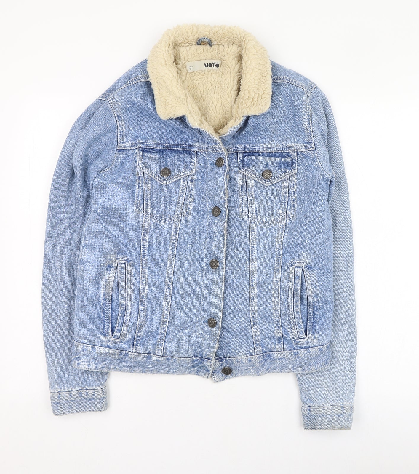 Topshop Womens Blue   Jacket  Size 10  Button