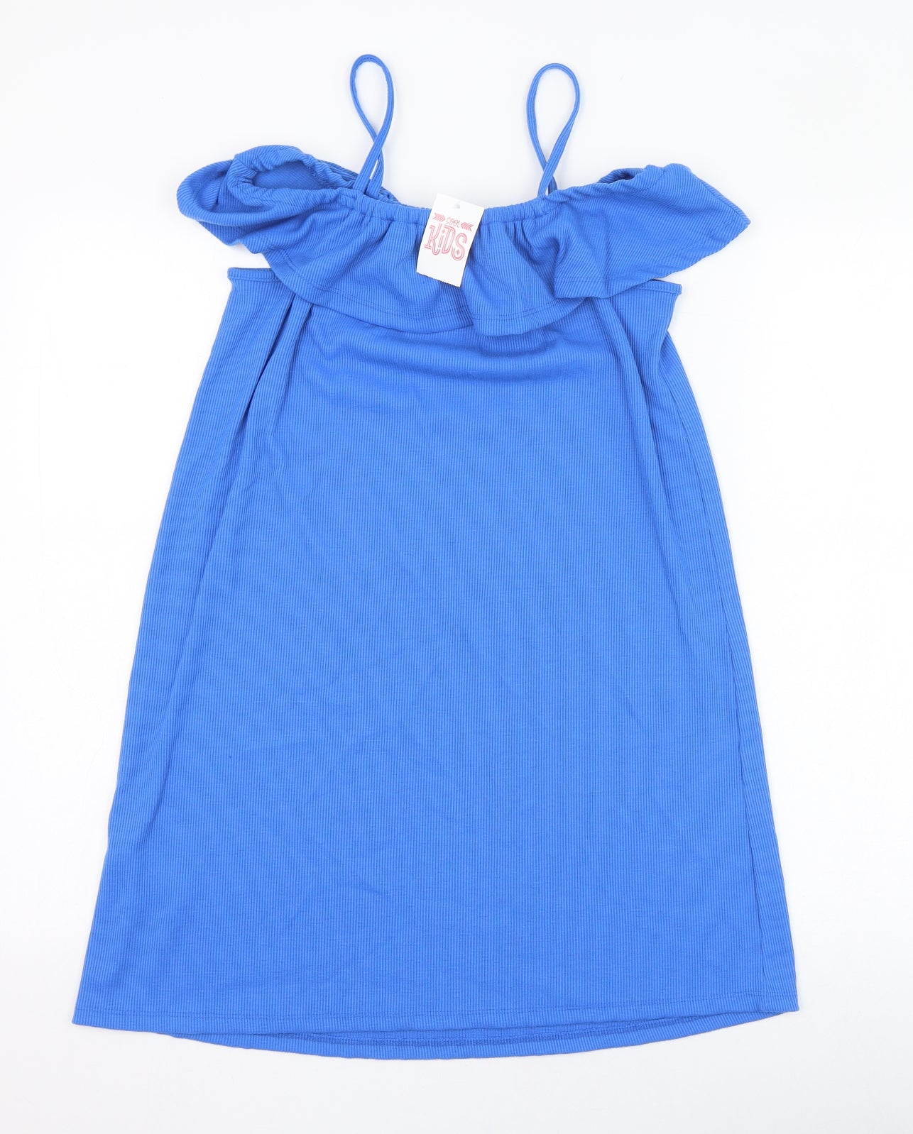 Matalan Girls Blue  Polyester Tank Dress  Size 13 Years  Square Neck Pullover