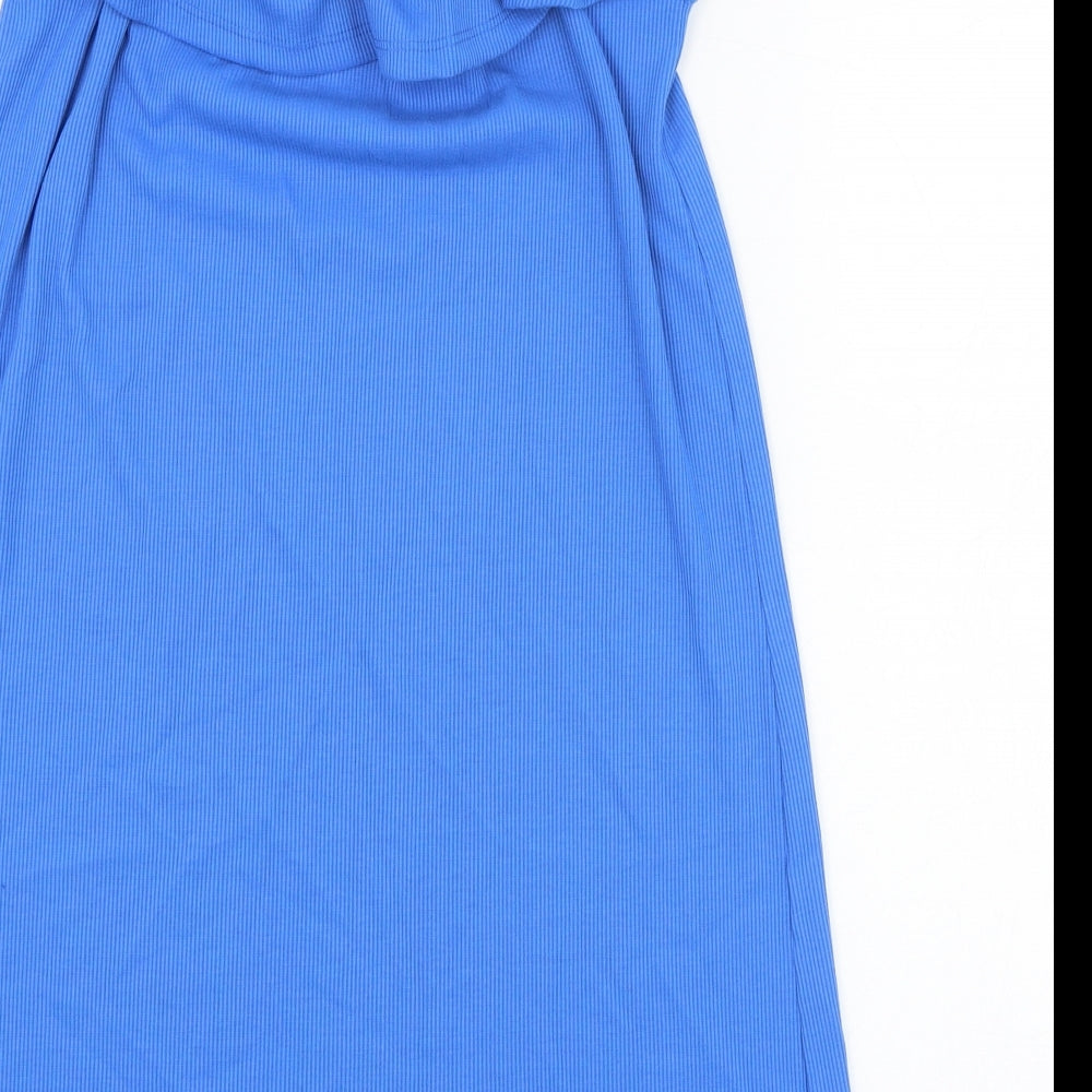 Matalan Girls Blue  Polyester Tank Dress  Size 13 Years  Square Neck Pullover
