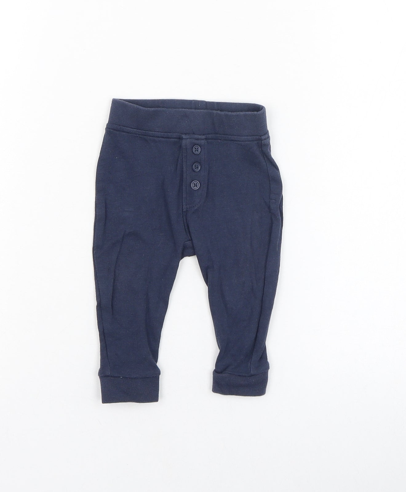 George Boys Blue  Cotton Jogger Trousers Size 3-6 Months  Pullover