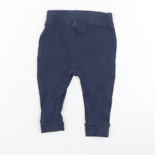 George Boys Blue  Cotton Jogger Trousers Size 3-6 Months  Pullover