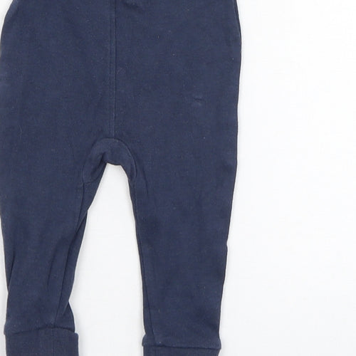George Boys Blue  Cotton Jogger Trousers Size 3-6 Months  Pullover