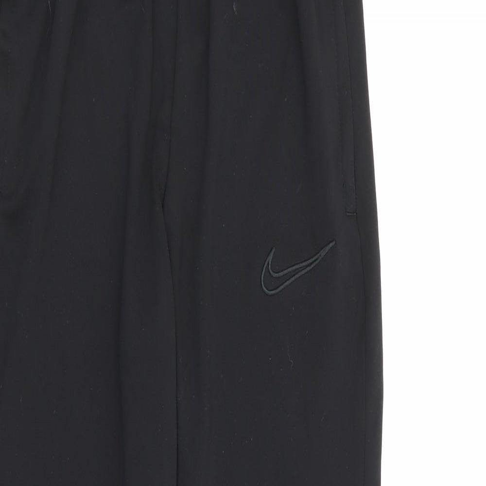Nike Boys Black  Polyester Jogger Trousers Size 12-13 Years  Regular