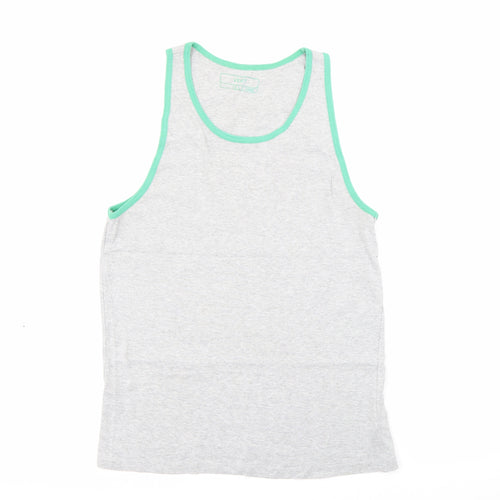 Primark Mens Grey  Cotton Camisole Tank Size L Scoop Neck