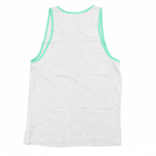 Primark Mens Grey  Cotton Camisole Tank Size L Scoop Neck