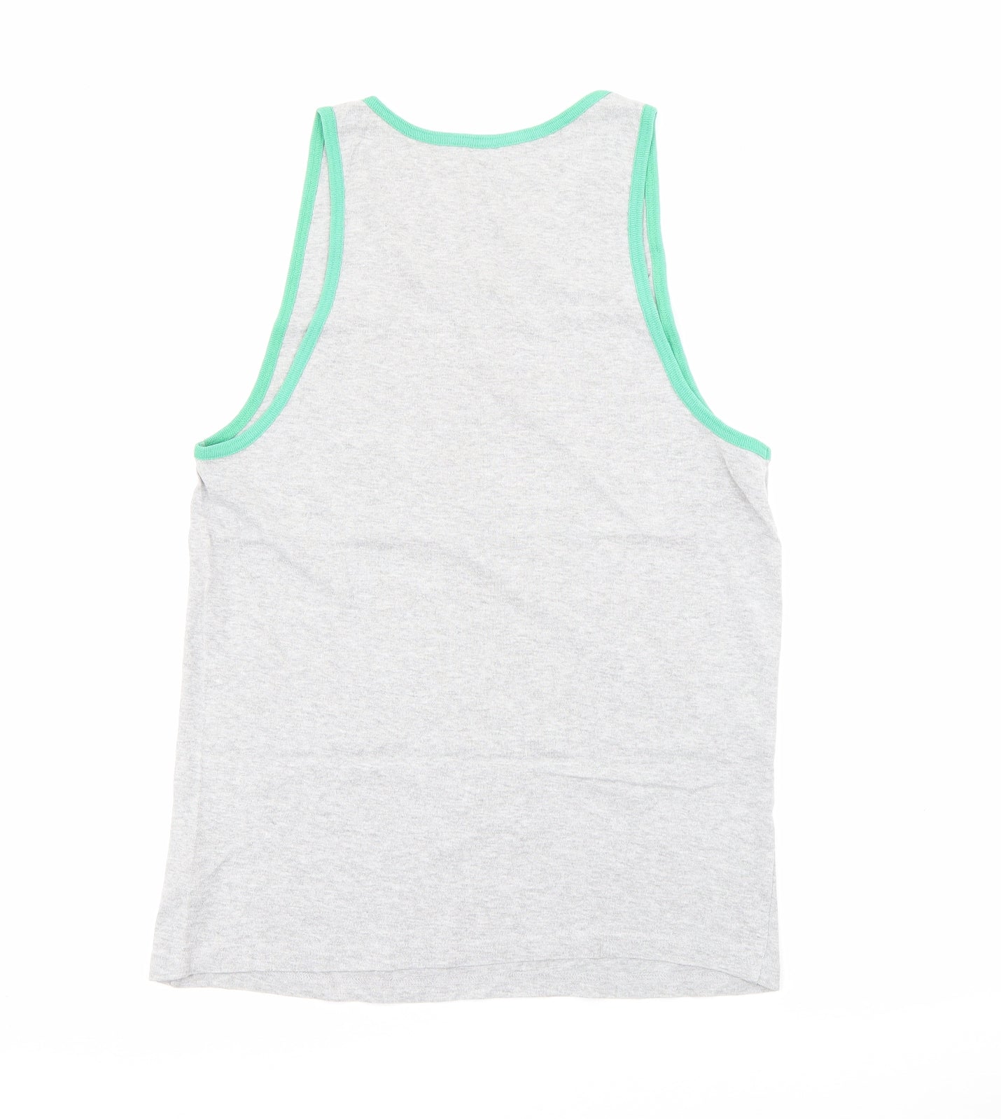 Primark Mens Grey  Cotton Camisole Tank Size L Scoop Neck