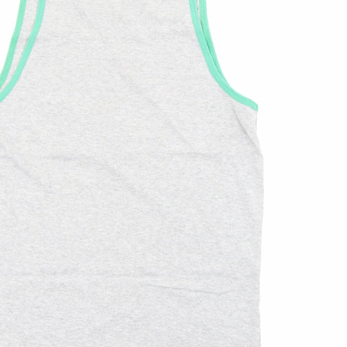 Primark Mens Grey  Cotton Camisole Tank Size L Scoop Neck