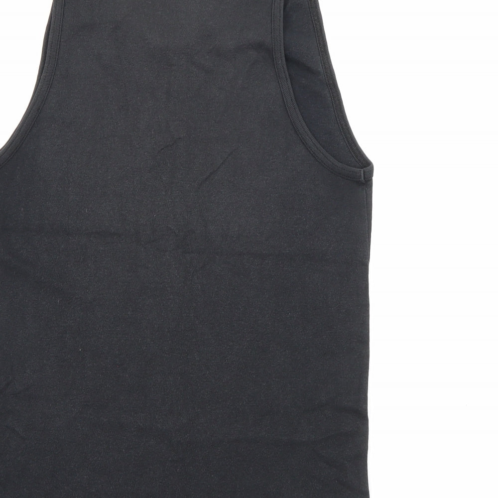 Primark Mens Black  Cotton Camisole Tank Size L Scoop Neck