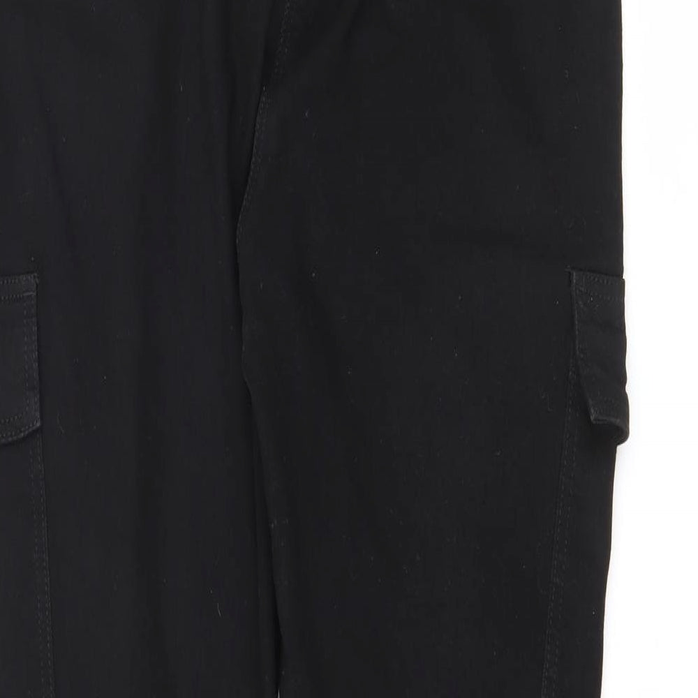 NEXT Womens Black  Cotton Skinny Jeans Size 12 L31 in Regular Button - Cargo