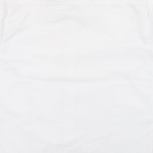 Banner Boys White  Polyester Basic Button-Up Size 13-14 Years Collared Button