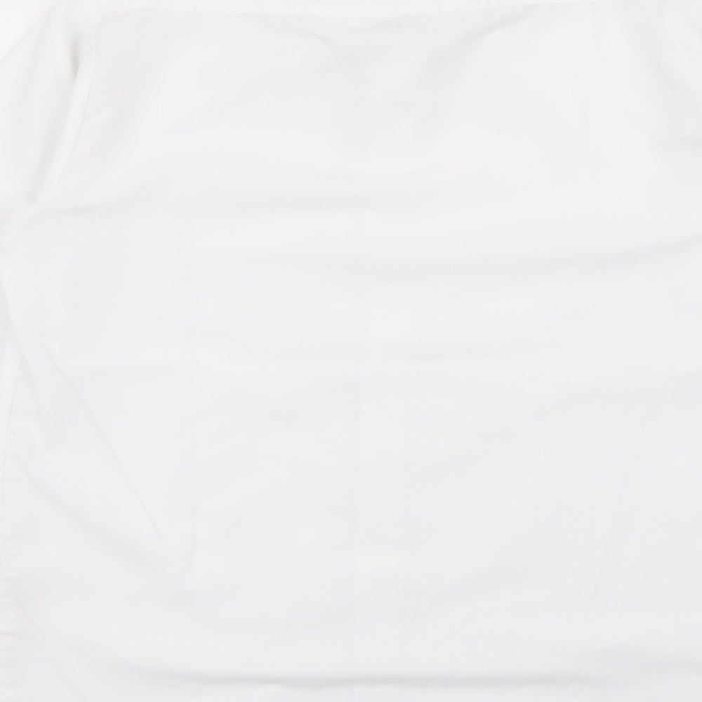 Banner Boys White  Polyester Basic Button-Up Size 13-14 Years Collared Button