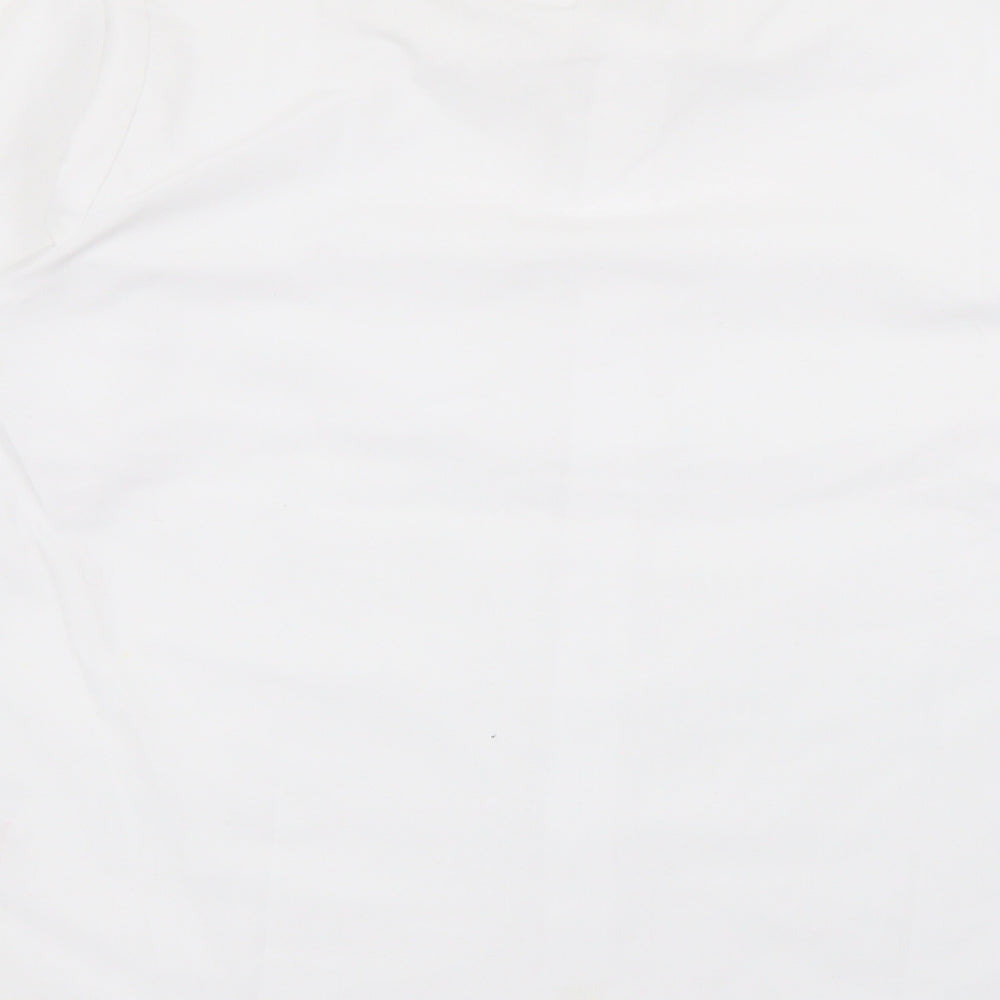 Banner Boys White  Polyester Basic Button-Up Size 13-14 Years Collared Button