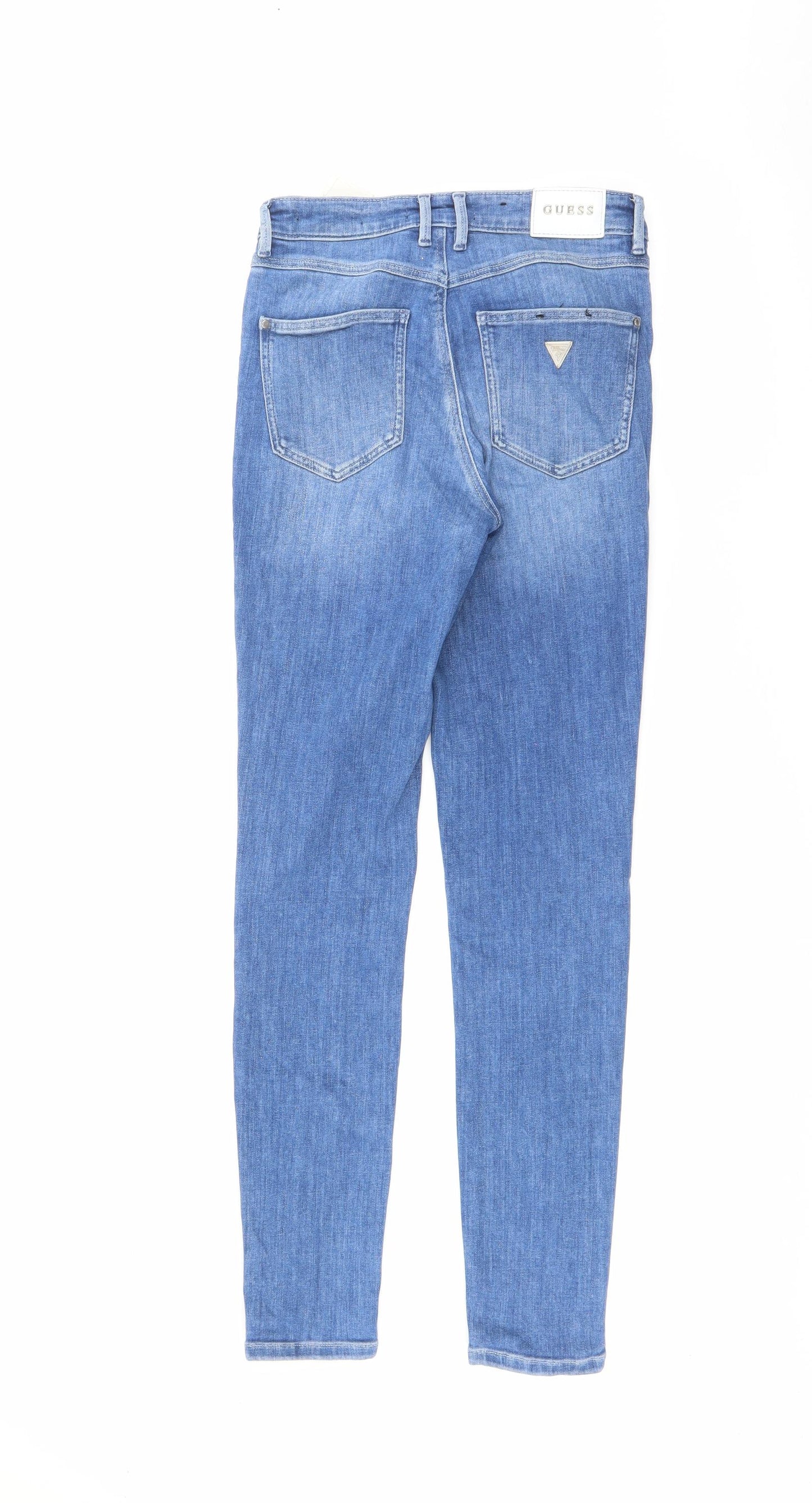 GUESS Womens Blue  Polyester Skinny Jeans Size 26 in L28 in Regular Button