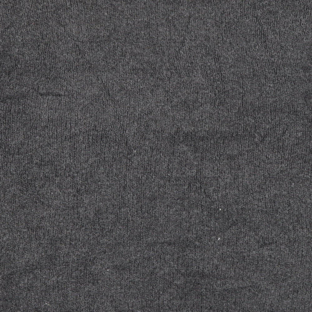 Mango Womens Grey V-Neck  Acrylic Cardigan Jumper Size XS