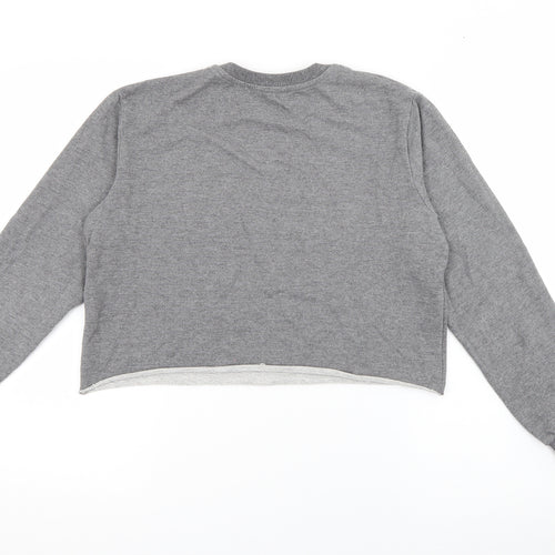 Pull & Bear Womens Grey  Polyester Pullover Sweatshirt Size XS