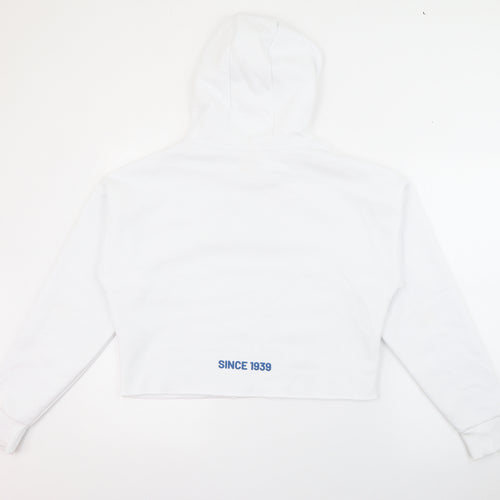 Primark Womens White  Cotton Pullover Hoodie Size 10   - Greggs