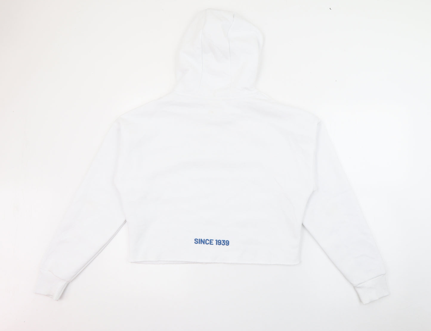 Primark Womens White  Cotton Pullover Hoodie Size 10   - Greggs