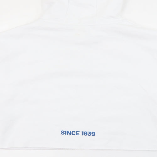 Primark Womens White  Cotton Pullover Hoodie Size 10   - Greggs