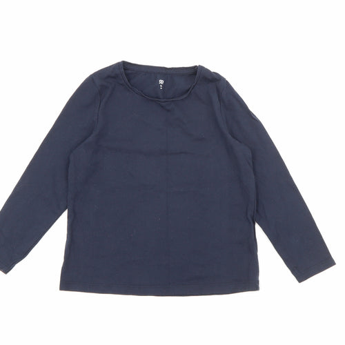 RTR Girls Blue  Cotton Basic T-Shirt Size 5 Years Crew Neck