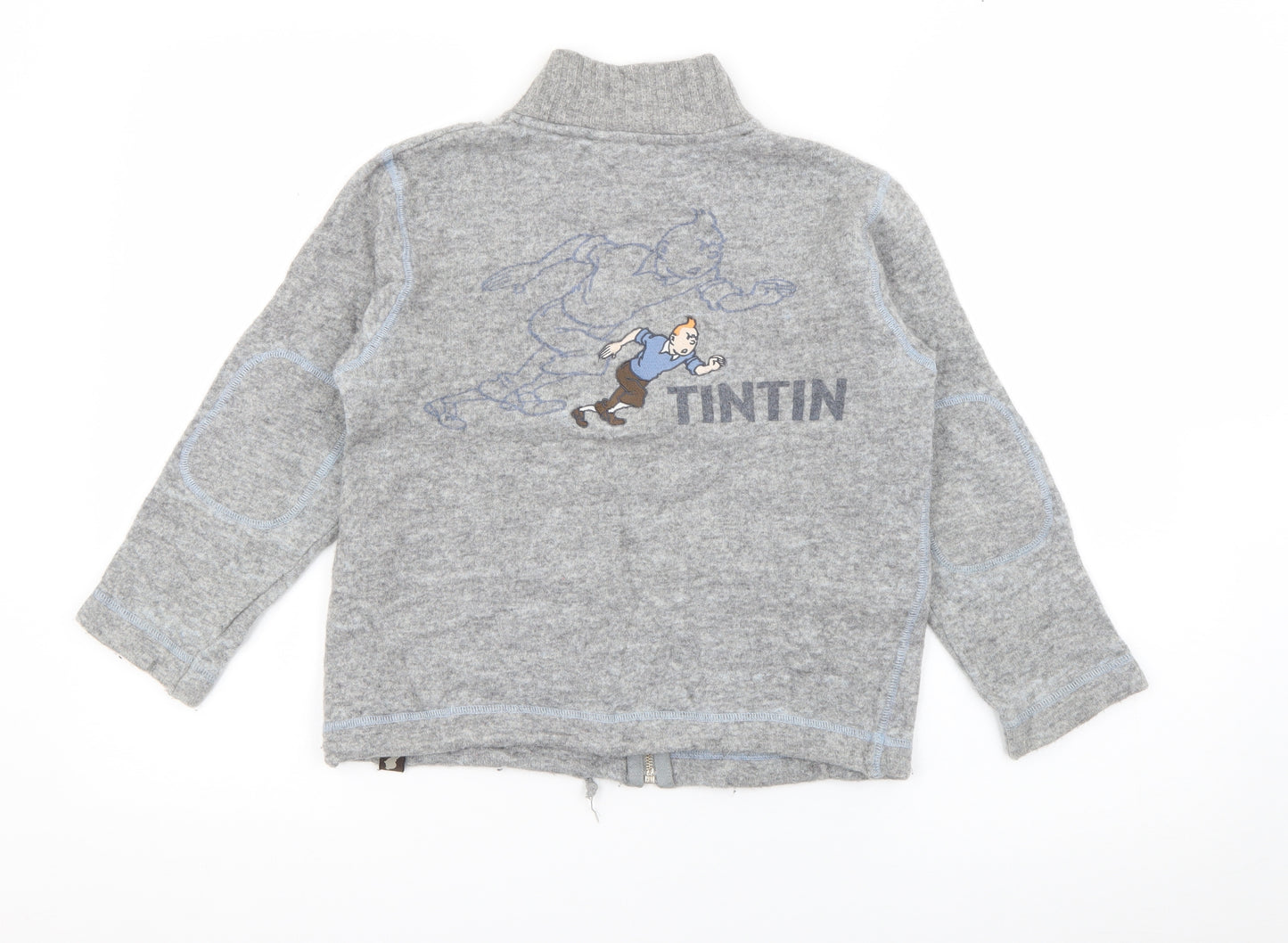 Tintin Boys Grey   Jacket  Size 8 Years  Zip - Tintin