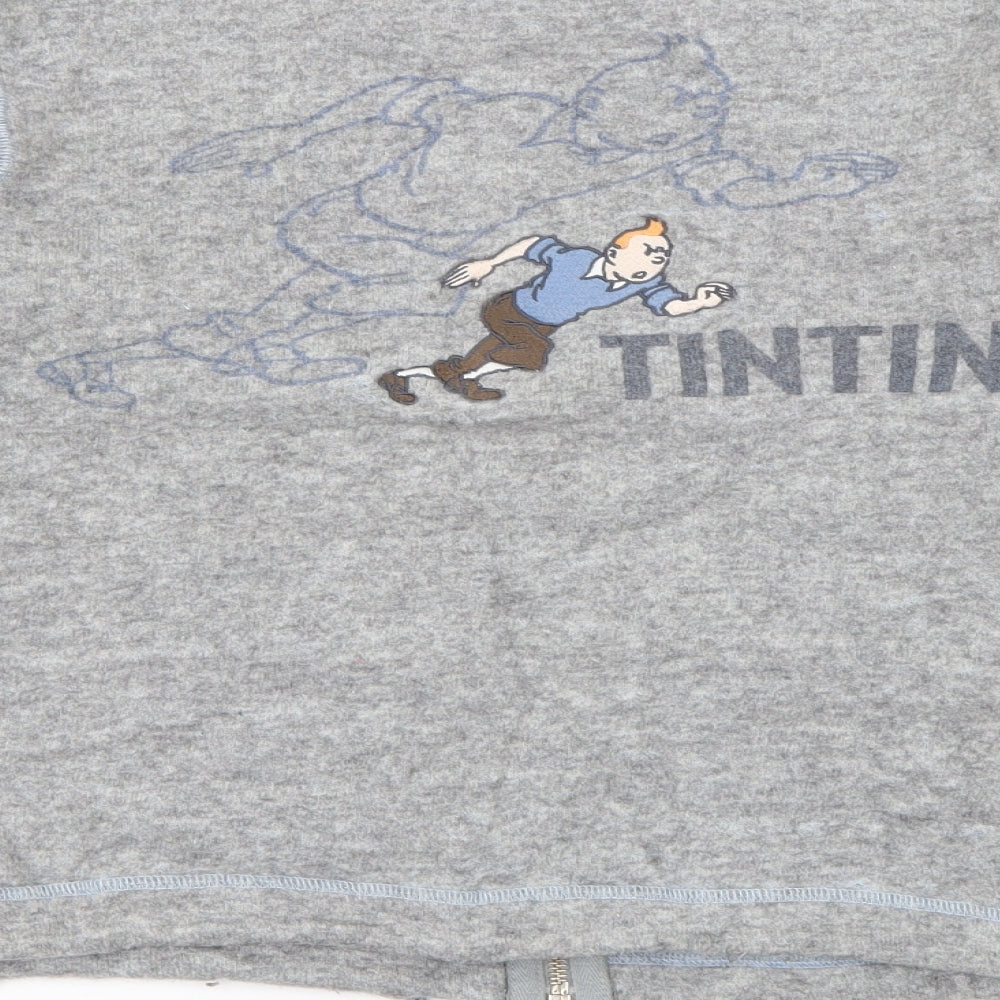 Tintin Boys Grey   Jacket  Size 8 Years  Zip - Tintin