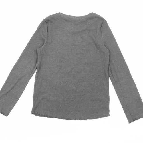 TU Girls Green Crew Neck  Cotton Pullover Jumper Size 5-6 Years