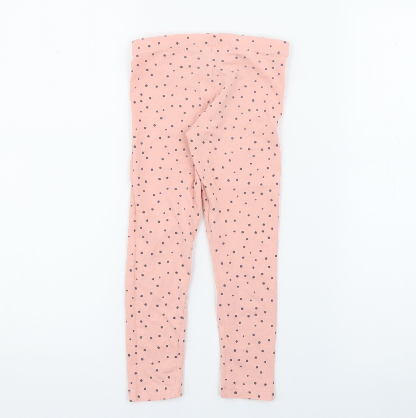 F&F Girls Pink Polka Dot Cotton Pedal Pusher Trousers Size 4-5 Years  Regular  - Unicorn