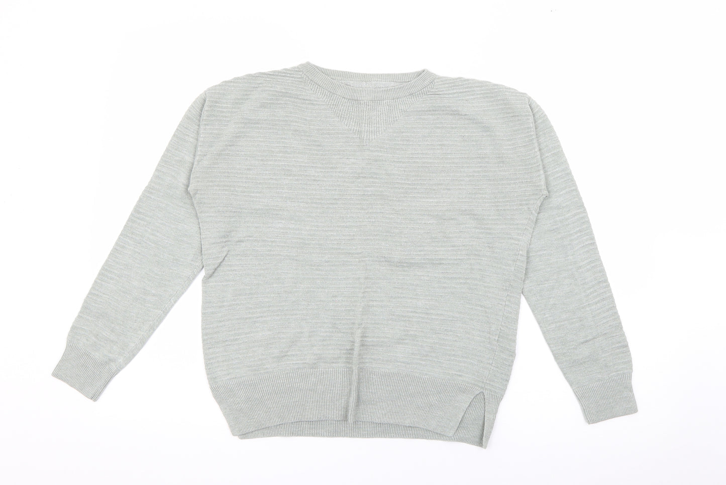 NEXT Womens Green Crew Neck  Viscose Pullover Jumper Size 12