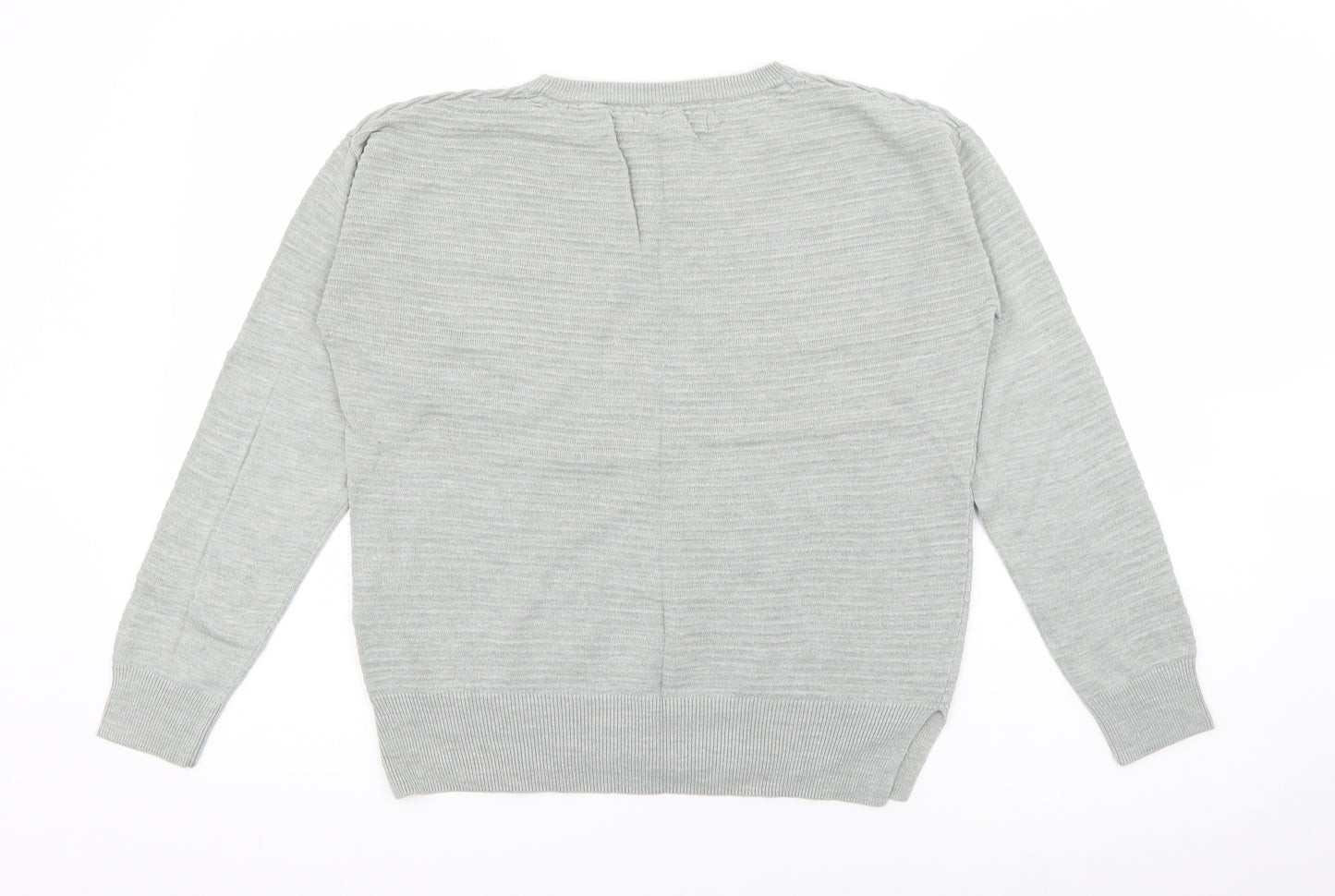 NEXT Womens Green Crew Neck  Viscose Pullover Jumper Size 12