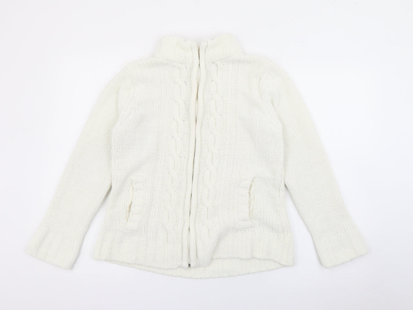 Dixie Womens White   Jacket  Size S  Zip