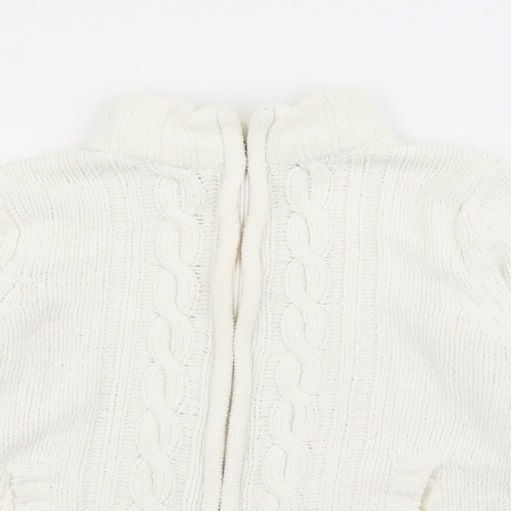 Dixie Womens White   Jacket  Size S  Zip