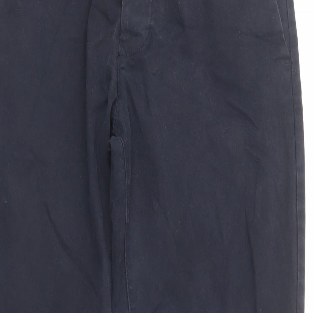 NEXT Mens Blue  Cotton Chino Trousers Size 30 in L31 in Regular Button