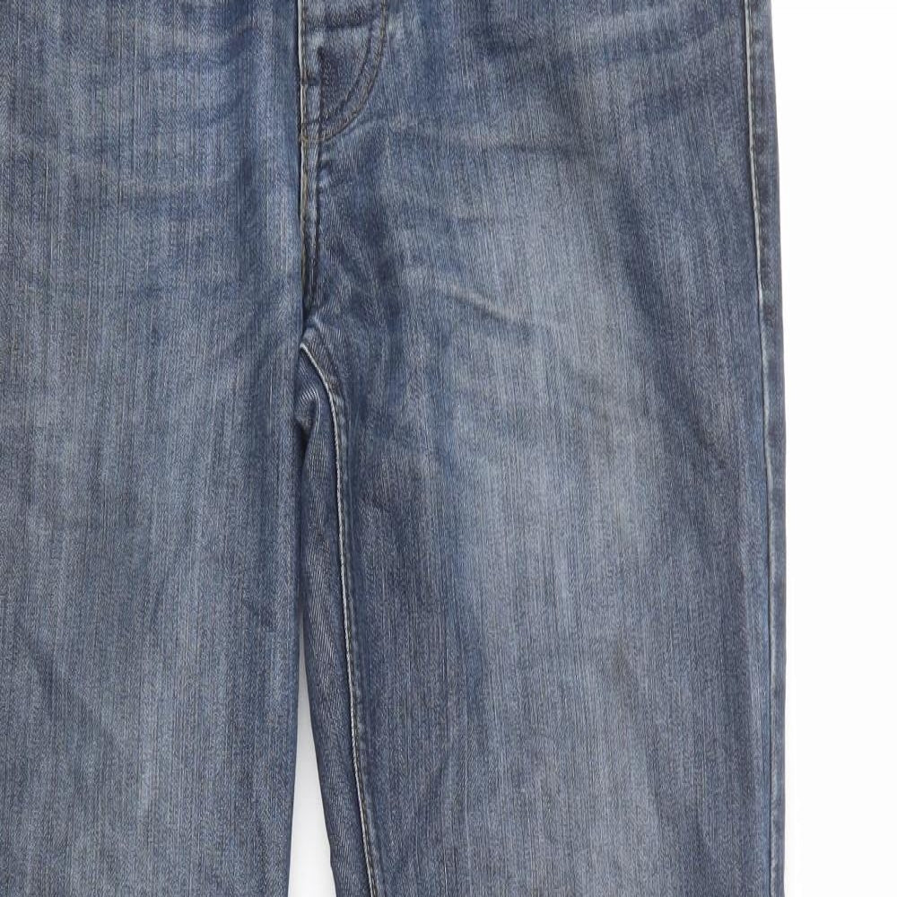 NEXT Mens Blue  Cotton Straight Jeans Size 30 in L31 in Regular Button
